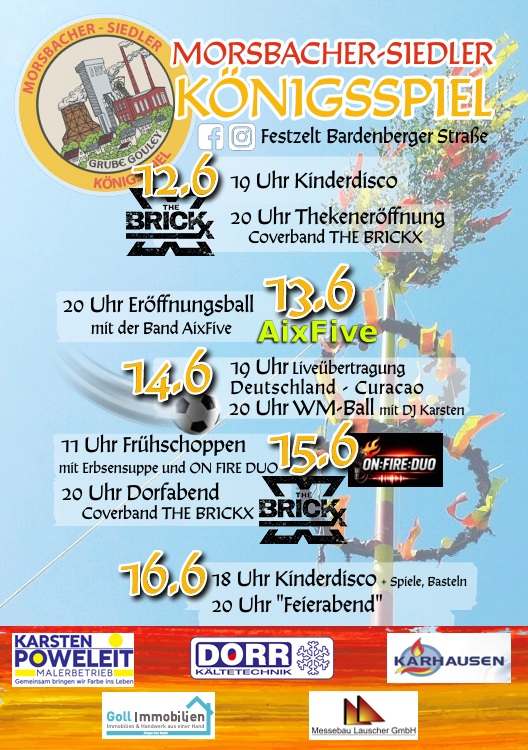 Plakat Morsbacher Kirmes 2026